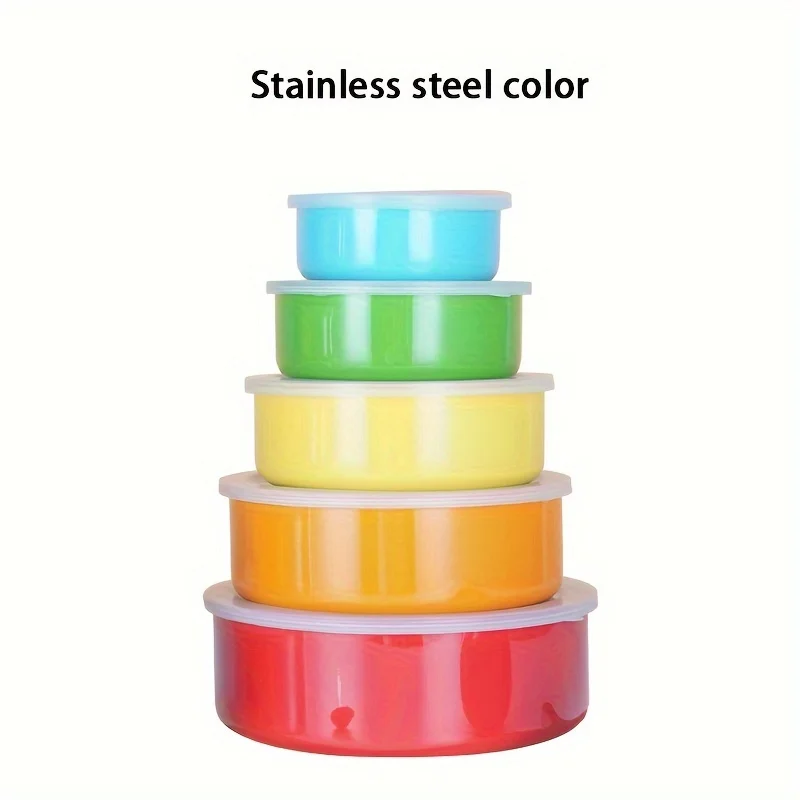 5pcs Storage Containers, Multipurpose Stainless Steel Reusable Food Storage Containers With Lids, Leak Proof And Durable Food Se