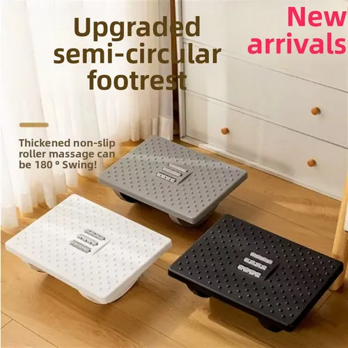 Reposapiés portátil 2025 debajo del escritorio, taburete ergonómico para pies con rodillos de masaje para comodidad en el hogar y la Oficina