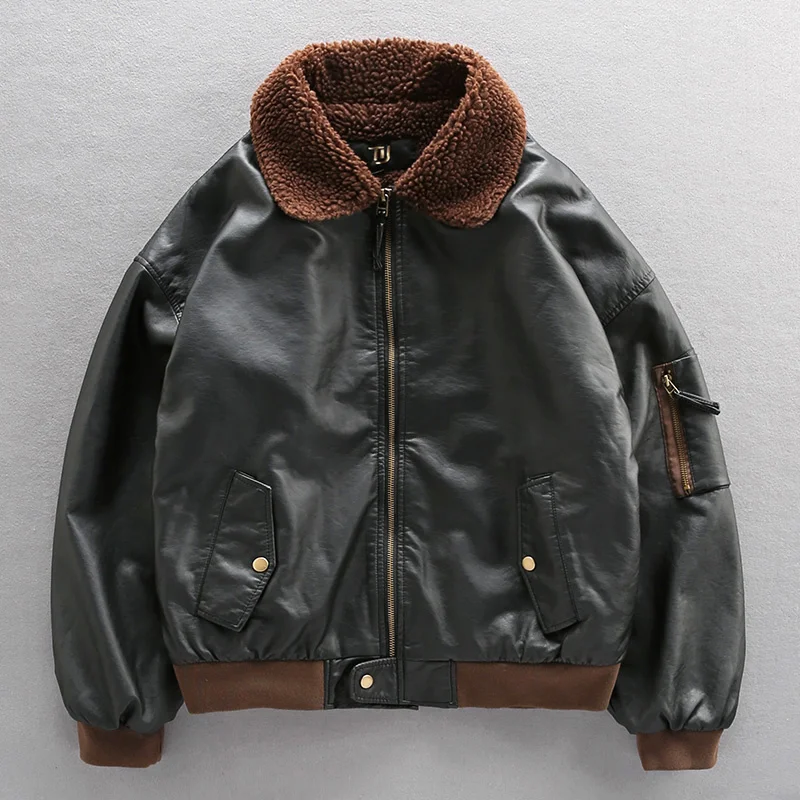 Water Proof M43 Jacket American Vintage Vegetable Tanned Cowhide Leather Newsboy Short Classic Jack