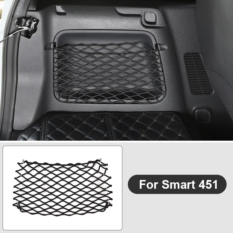 Rear Trunk Boot Net String Bag Storage Cargo Mesh For Benz Smart Fortwo 451