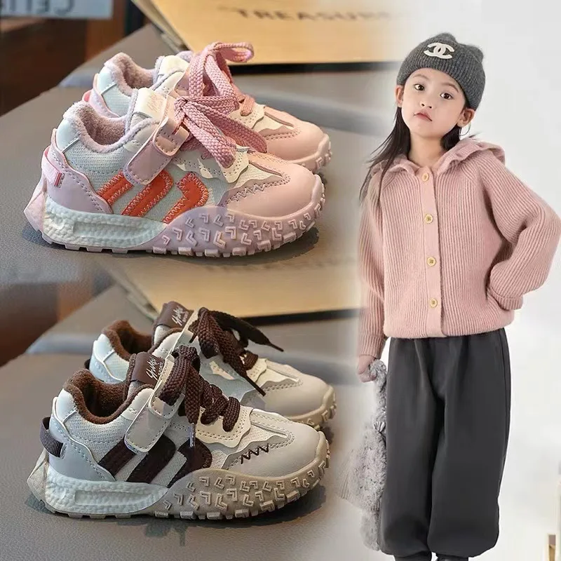 

2023 Autumn Winter New Kids Shoes for Girl Sneakers Casual Shoes Toddler Boy Shoes Breathable Comfort