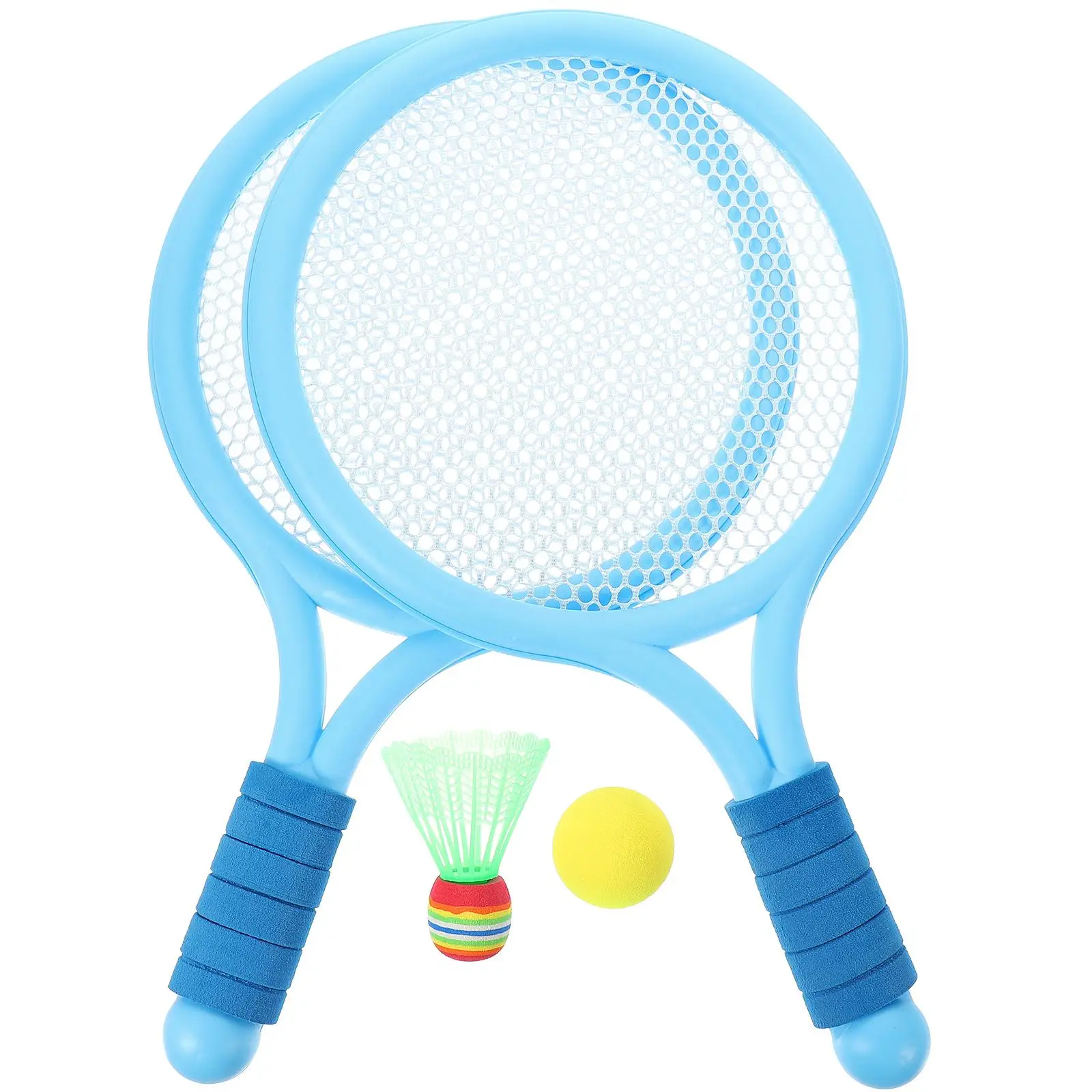 

2 Pcs Tennis Racket Paddle Badminton for Kids Scalable Outdoor Toys Racquet Pocket Small Mini