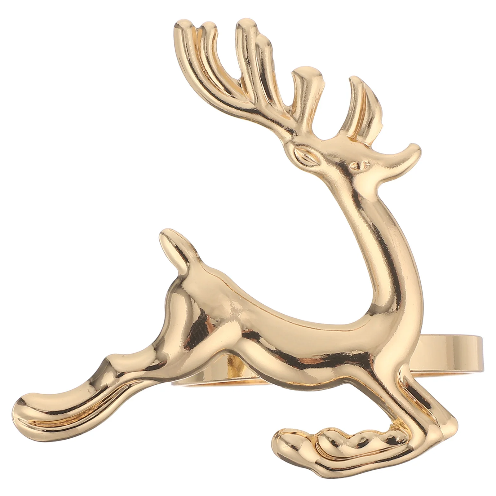 

6 PCS Christmas Dinner Table Decor Deer Napkin Rings Decoration Serviette Towel