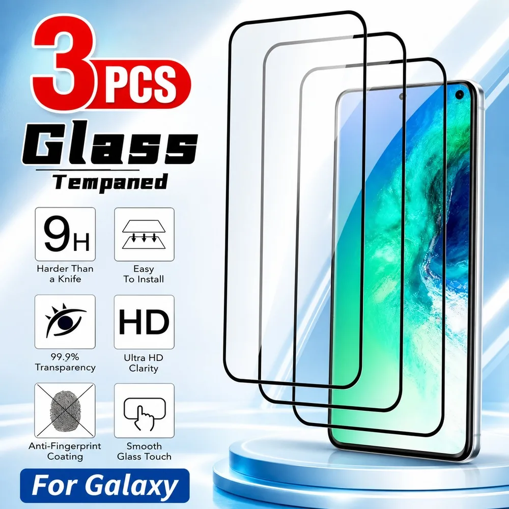 3 Stück Panzerglas für Samsung Galaxy A05 A06 A07 A15 A16 A17 A25 Displayschutz für Samsung Galaxy A26 A27 A35 A36 A37 A55