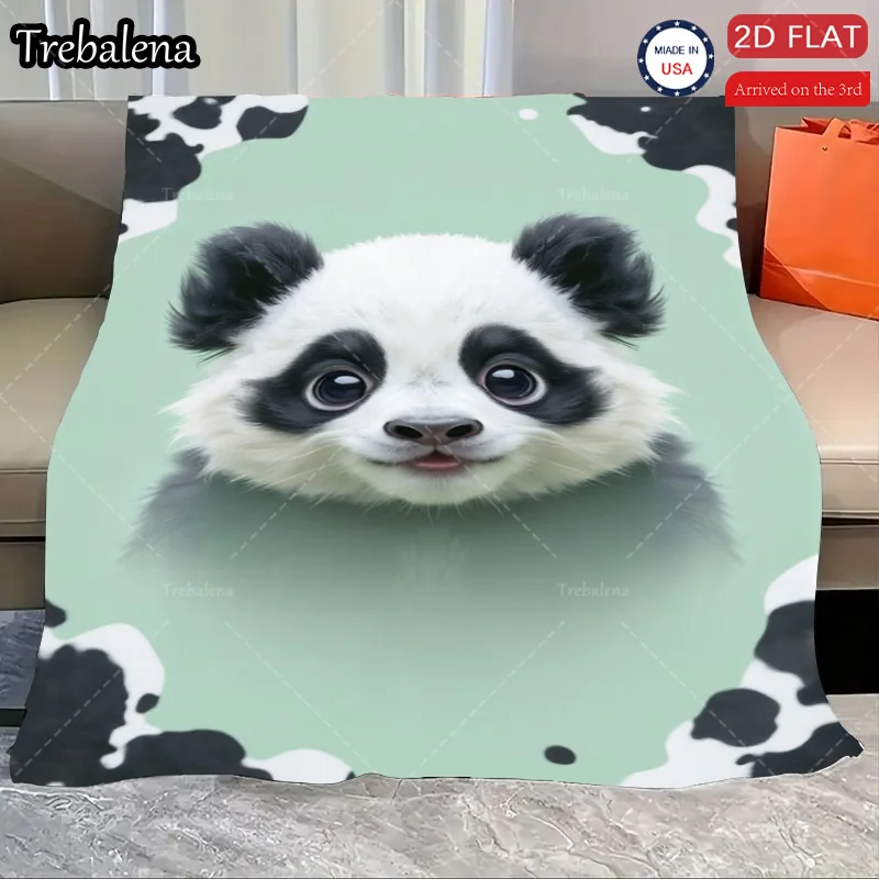 

Flannel Blanket-Soft Lightweight All-season Adorable Panda Design Soft Baby Blanket for Cozy Sleep