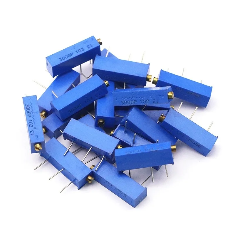 10pcs 3006P Precision Multi-Turn Adjustable Potentiometer 1K 2K5K10K20K50K100K200K500K-1-103