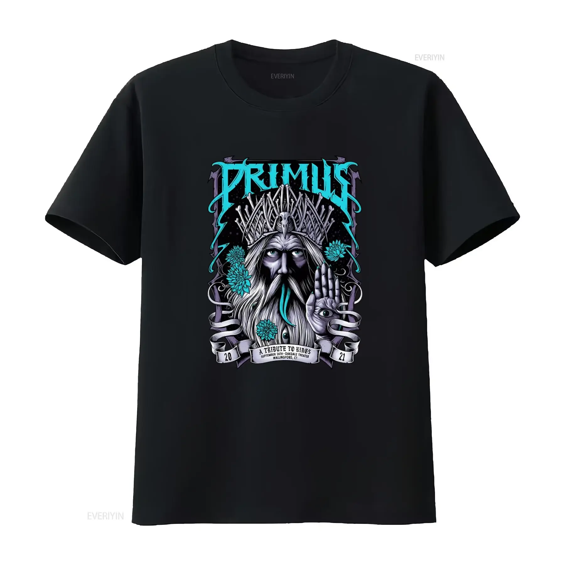 Cotton T Shirt Primus A Tribute To Kings 2022 US Tour Concert Print vintage Washed Stylish Versatile Soft graphic
