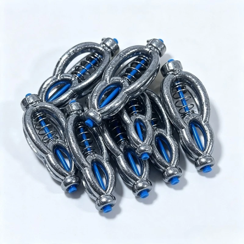 3PCS/4PCS/5PCS 50g Spiral Feeding Through-Hole Sinker Lantern Bait Cage Sea Rod Tandem Hook Long Cast Sliding Fishing