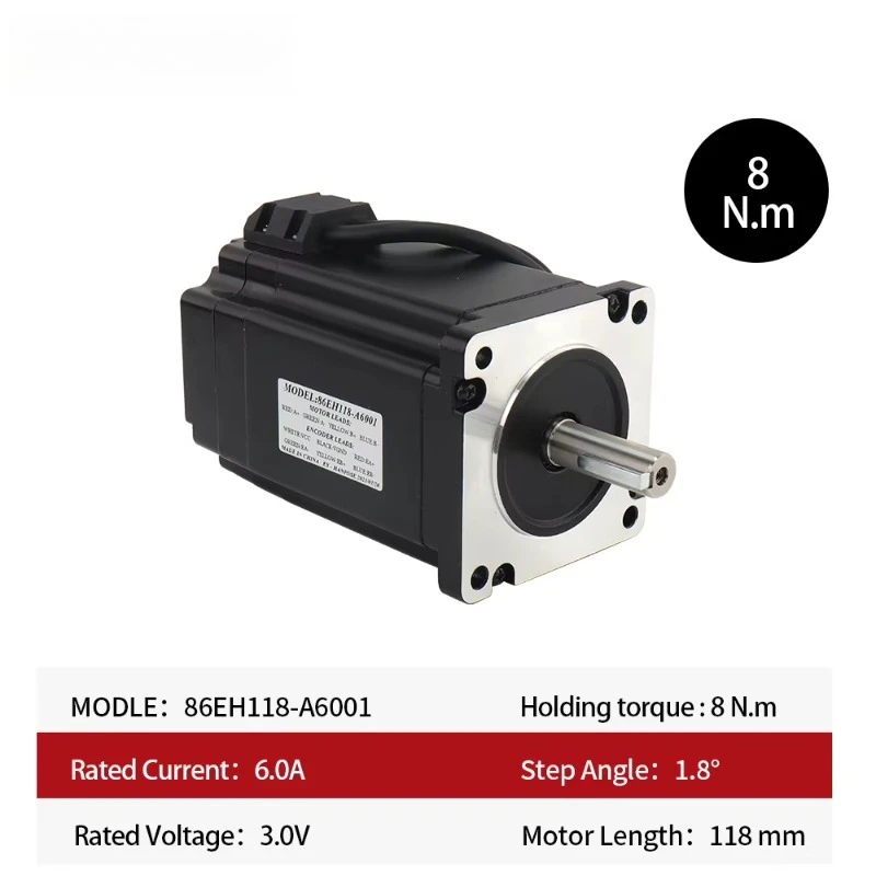 86EH80/98/118/156+CL86*3kit Servo Closed Loop Kit Cnc 3 Axis Nema 34 Stepper Motor 4.N.m 6N.m 8N.m 12N.m With Encoder and Driver