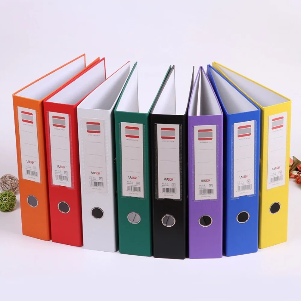 Portable 2 Ring Lever Arch File Lever Arch Folder A4 Binder Folders Plastic High Capacity Two Hole Binder Student