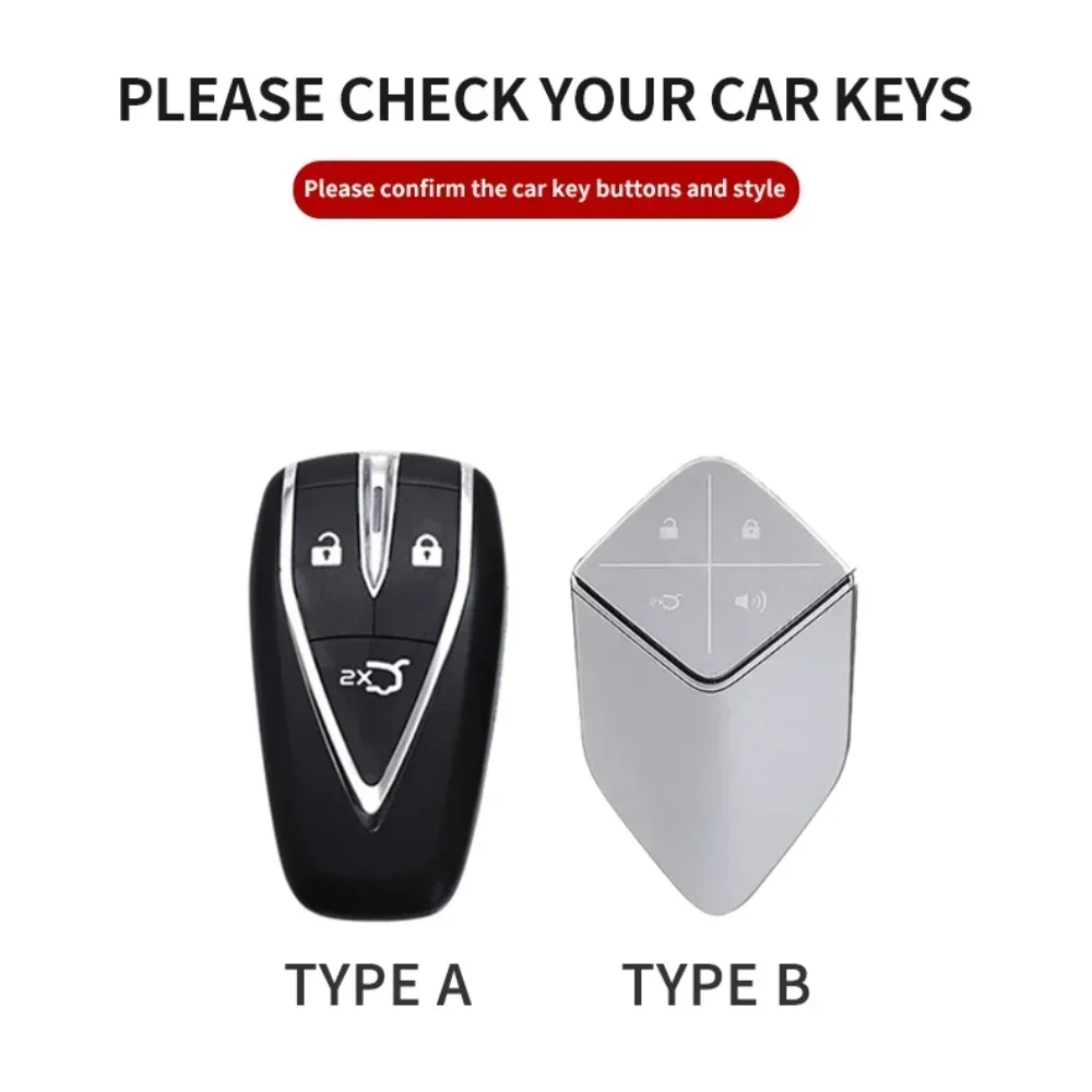 4 Button Car Key Case Cover for Changan Deepal S7 SL03 UNIT UNIK CS35PLUS CS55 PLUS CS75 Original Color Car Key Protection Shell