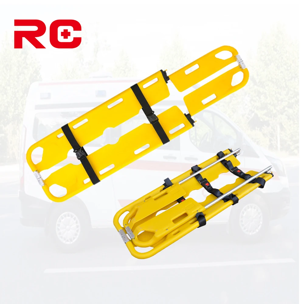 Lightweight Manual Plastic Retractable Scoop Stretcher Collapsible Emergency Stretcher for Quick Patient Rescue First Aid