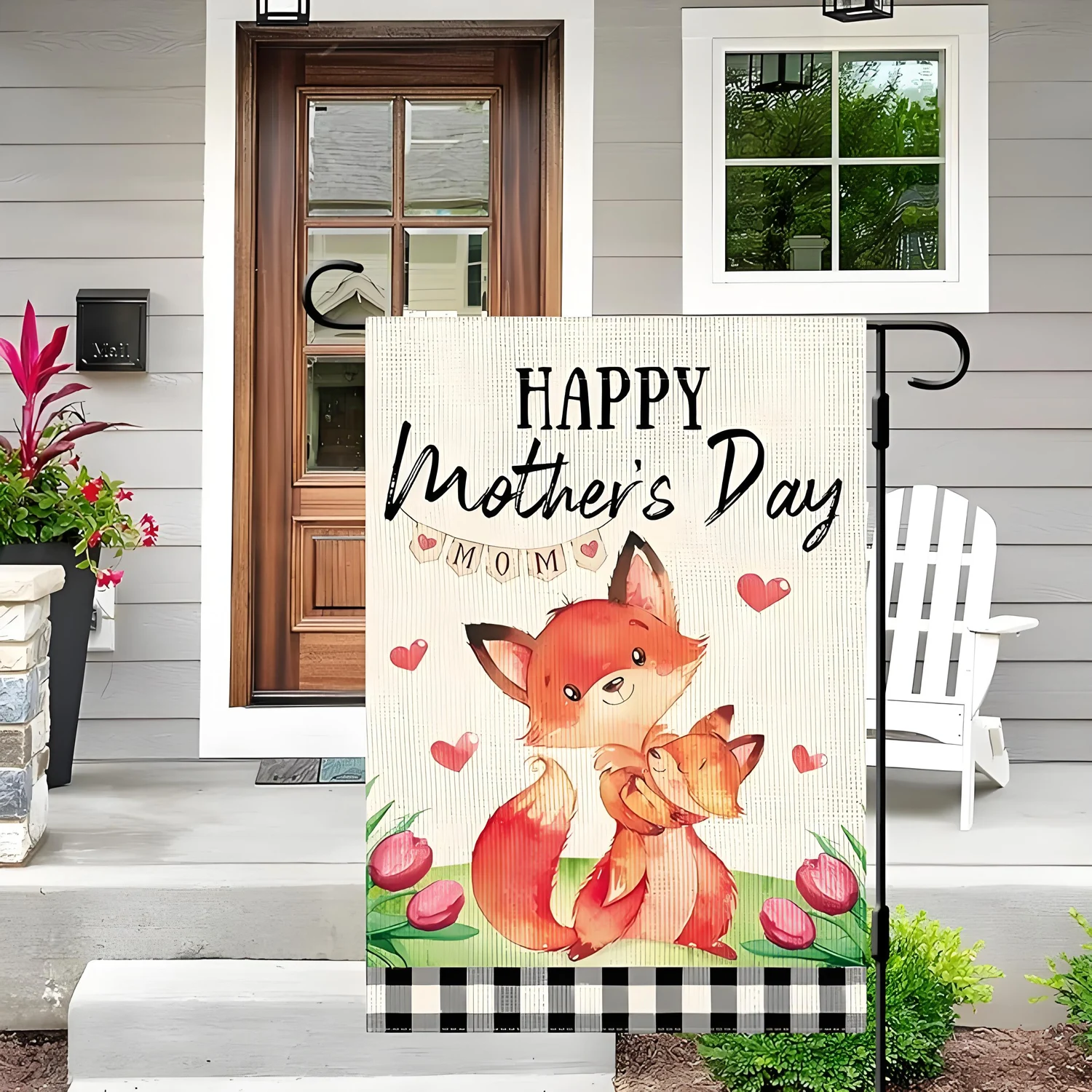 New Mother's Day Garden flags welcome holiday Animal Polyester Garden outdoor decorated garden flags view 2