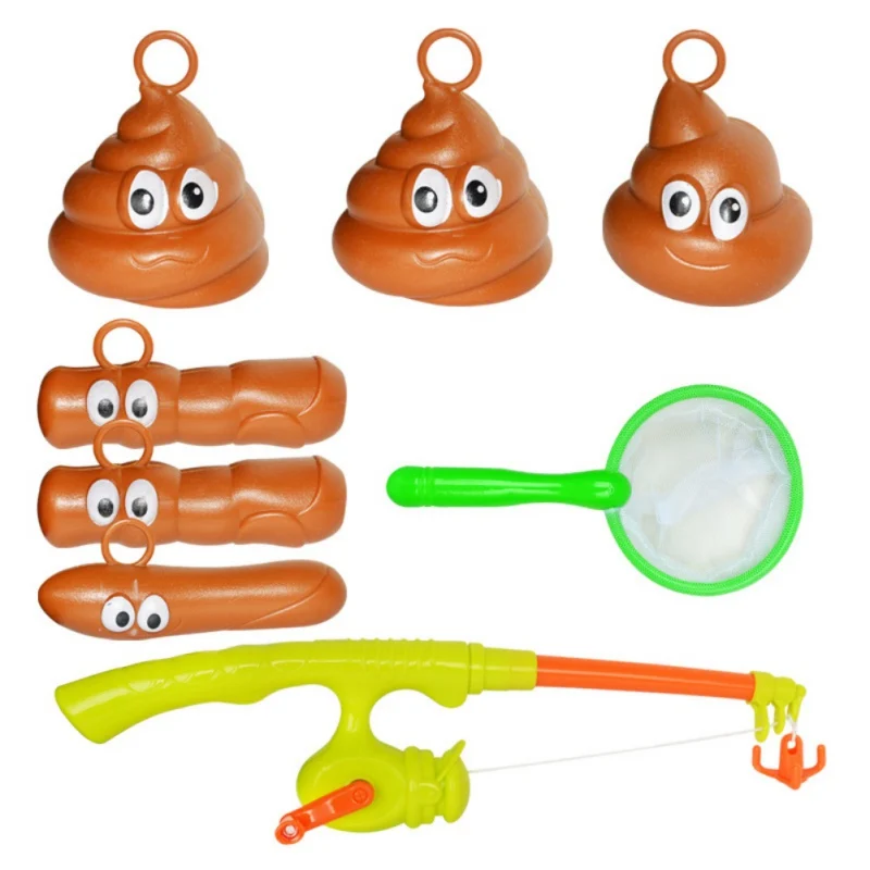 Floaters Fishing Poop Game Funny Bath Tub Game for Kids Family Interactive Puzzle Joke Bathroom Gift Novelty Party Favor