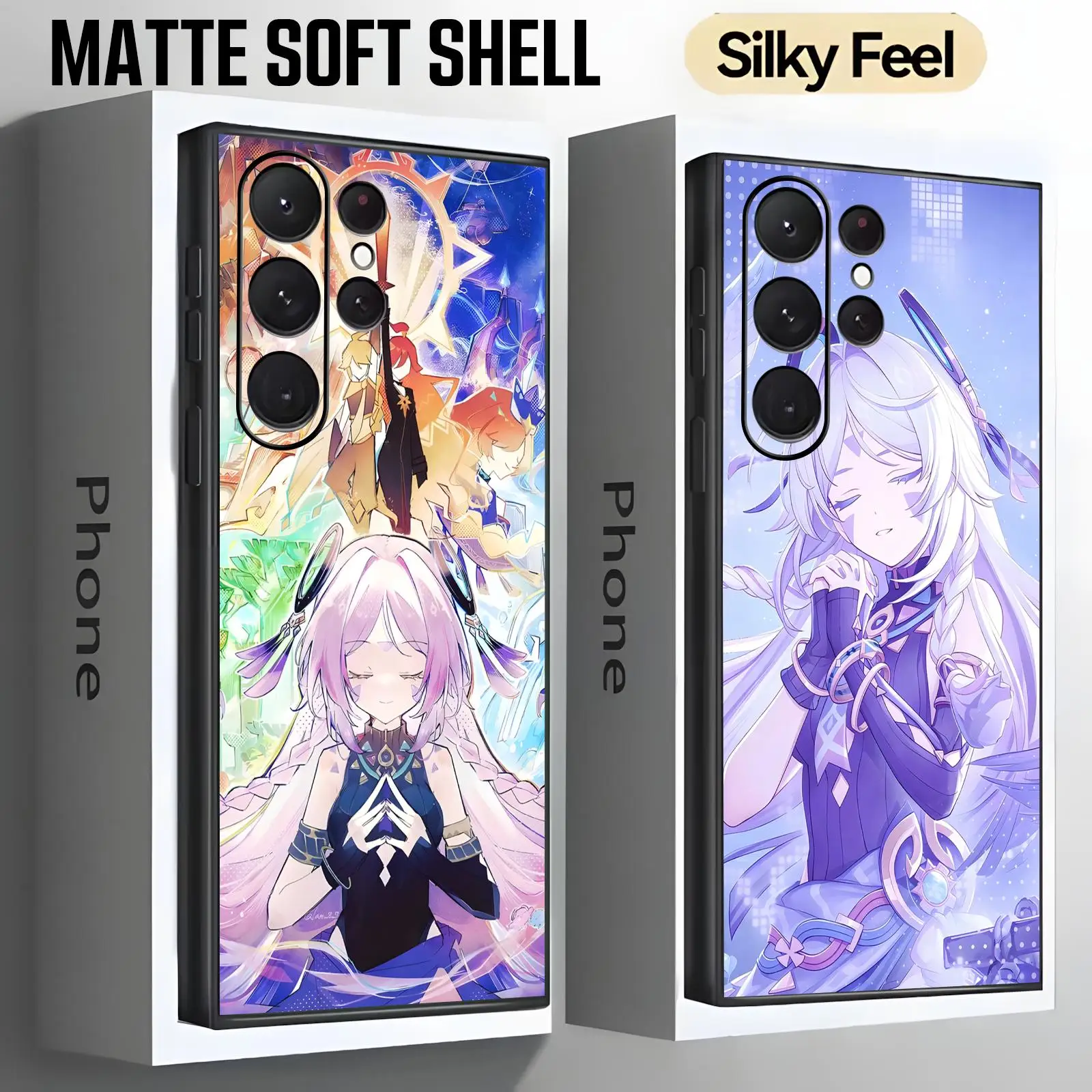 Coque de téléphone pour Samsung S26 S25 S24 S23 S22 S21 S20 Ultra Note20, housse souple noire résistante aux chocs, genshin impact Citlali