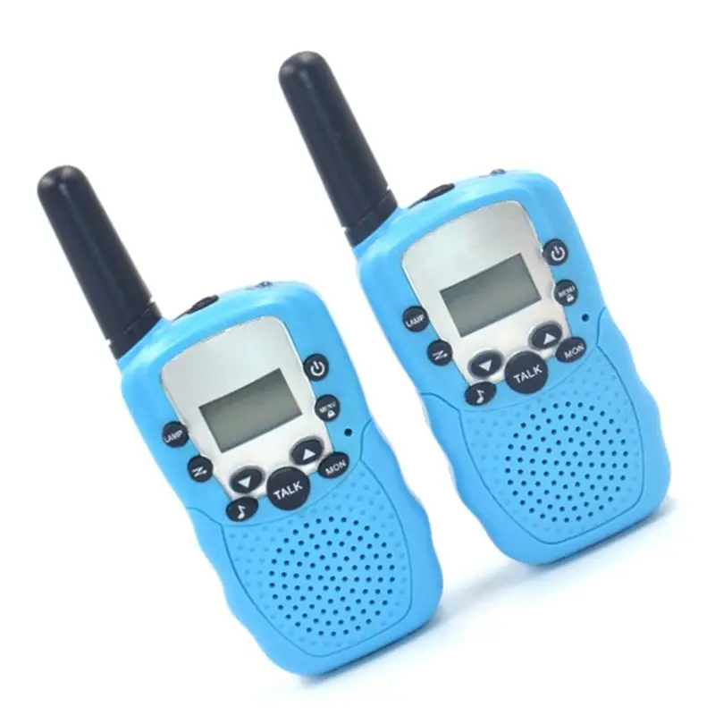 dt22-子供用ミニトランシーバー2台セット、3マイル双方向無線、インタラクティブ電子機器、ブルー