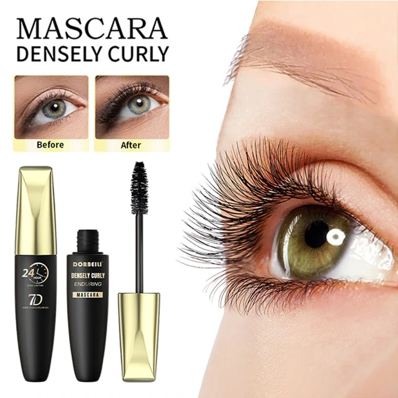 Mascara 7D résistant à l'eau, volume supplémentaire, anti-transpiration, tridimensionnel, naturellement bouclé et mince