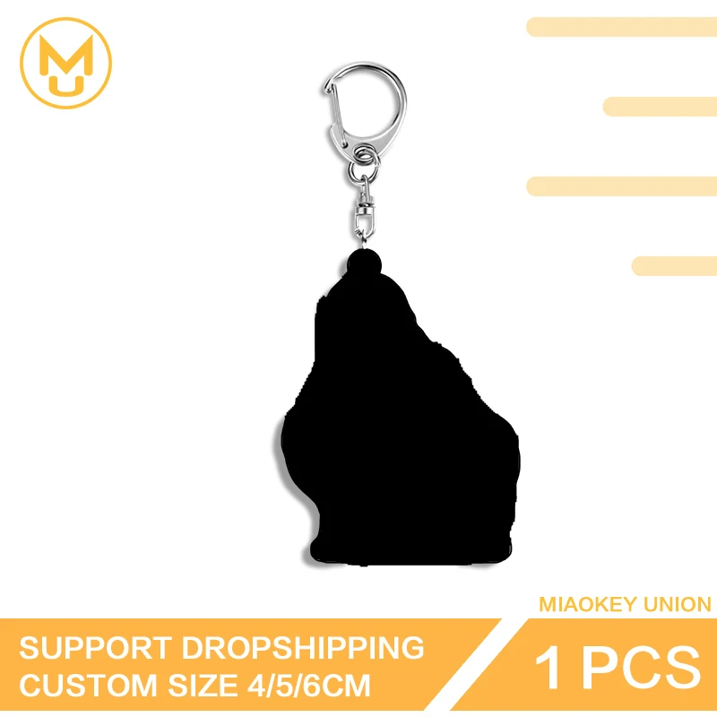 Kitagawa Marin Pretty Waifu Treasure Keychain Squatting Double Sided Key Holder Stainless Steel Chain Popular Pendant Props