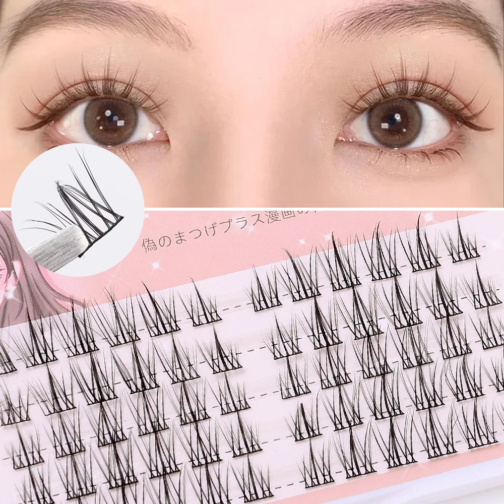 3D Segmentado Falso Extensão Cílios, DIY Natural Individual Lash, Soft e Natural, fácil de operar, Ferramenta Cosmética