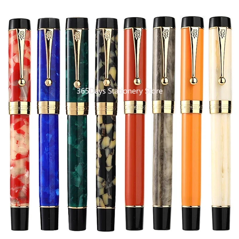 

Jinhao 100 Centennial Resin Fountain Pen EF/F 18KGP M / Bent Nib 0.5 /1.2mm with Converter Golden Clip Business Office Gift Pen