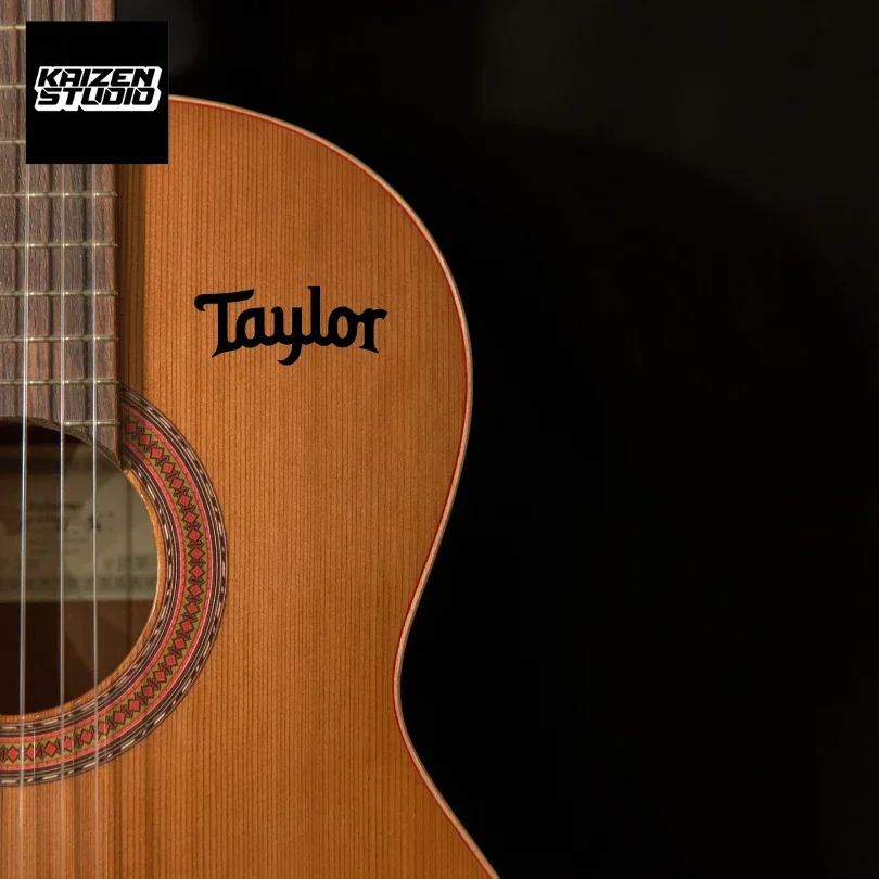 

1 шт. виниловая наклейка с изображением гитары Taylor, музыкальный инструмент, брендовая.