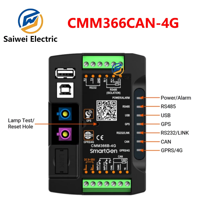 

CMM366CAN-4G Smartgen CMM366B-4G GPRS Wireless Network Cloud Monitoring Communication Module