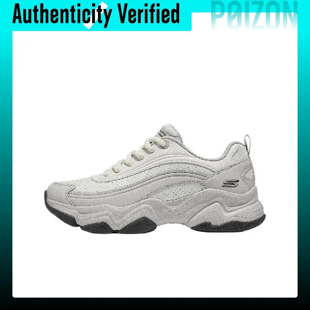Skechers DLITES Chunky Sneakers Women's Low-top White Gray 117683-WGY