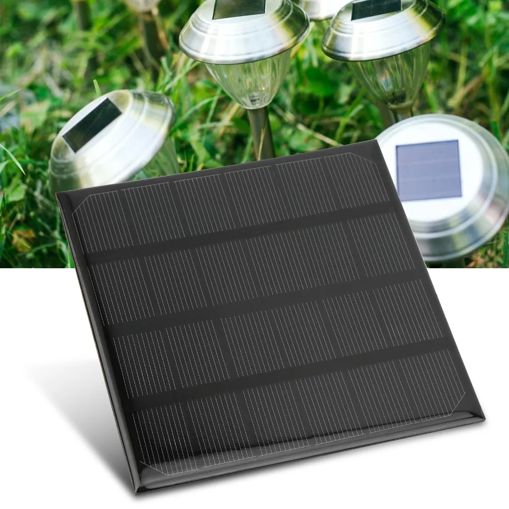 Durable 2W 6V Solar Panel Monocrystalline Silicon Black Solar Module Mini Solar Panel Outdoor Camping