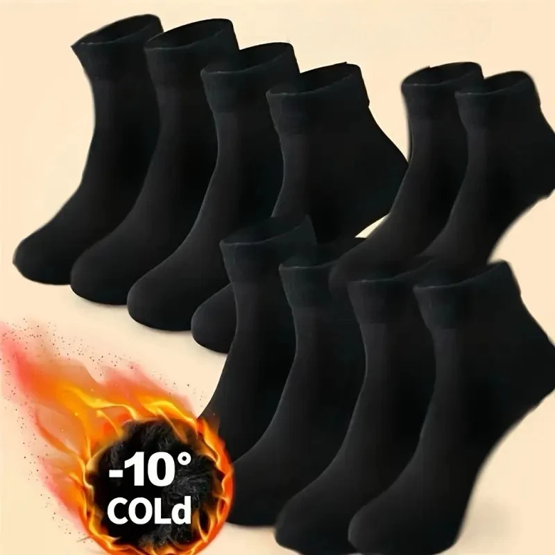 

1-20Pairs Women Winter Warm Short Socks Thick Thermal Cashmere Wool Nylon Velvet Floor Socks for Home Indoor Use Boots Gift