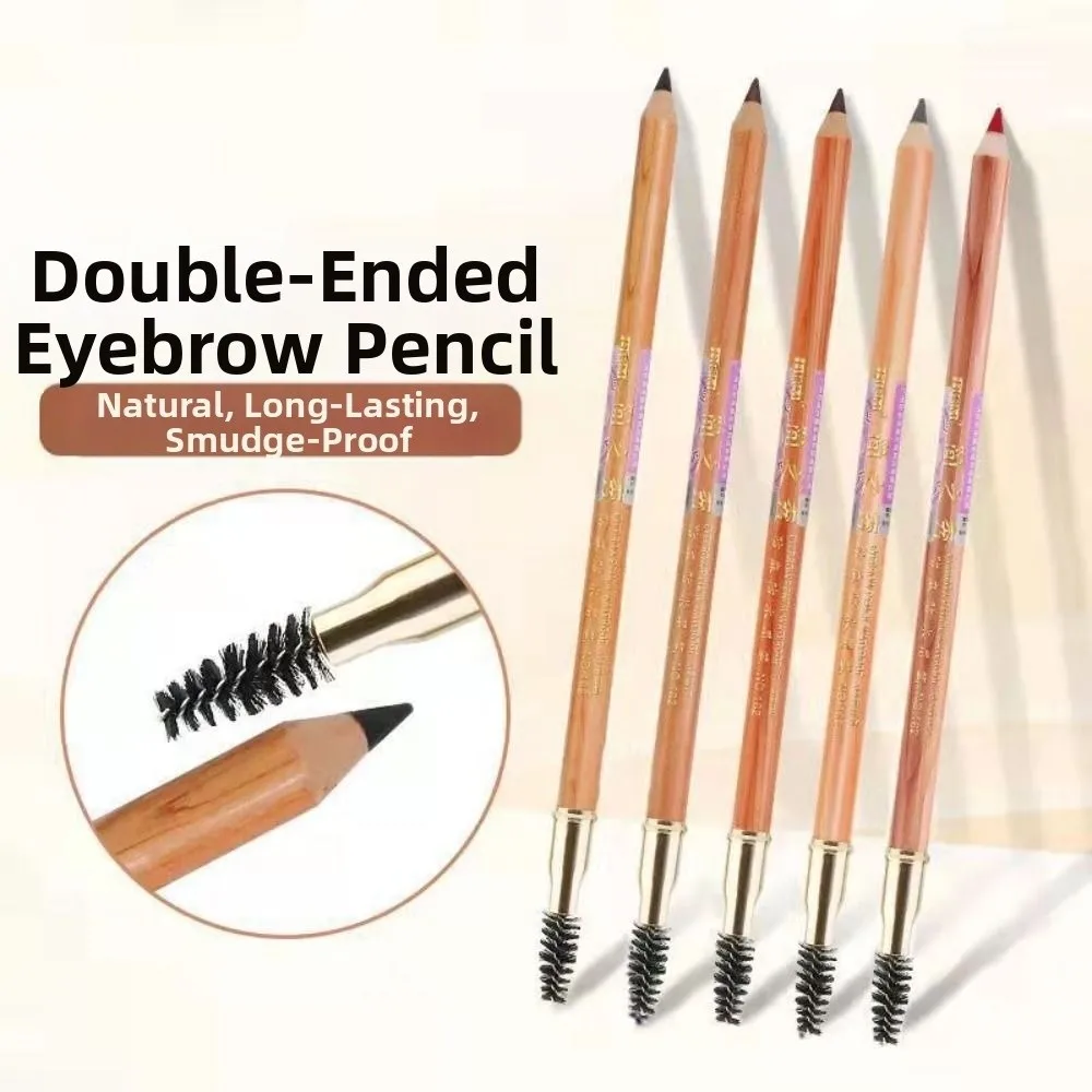 Professioneller doppelköpfiger Augenbrauenstift, wasserdicht, einfach aufzutragen, Microblading-Stift, Augenbrauenstift, Kunsttönung, Make-up