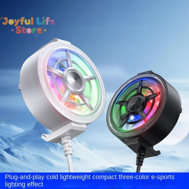 Hot Clip On Phone Cooler Fan Rgb Light Usb Powered Mobile Phone Radiator Fast Heat Dissipation For Gaming Live Streaming
