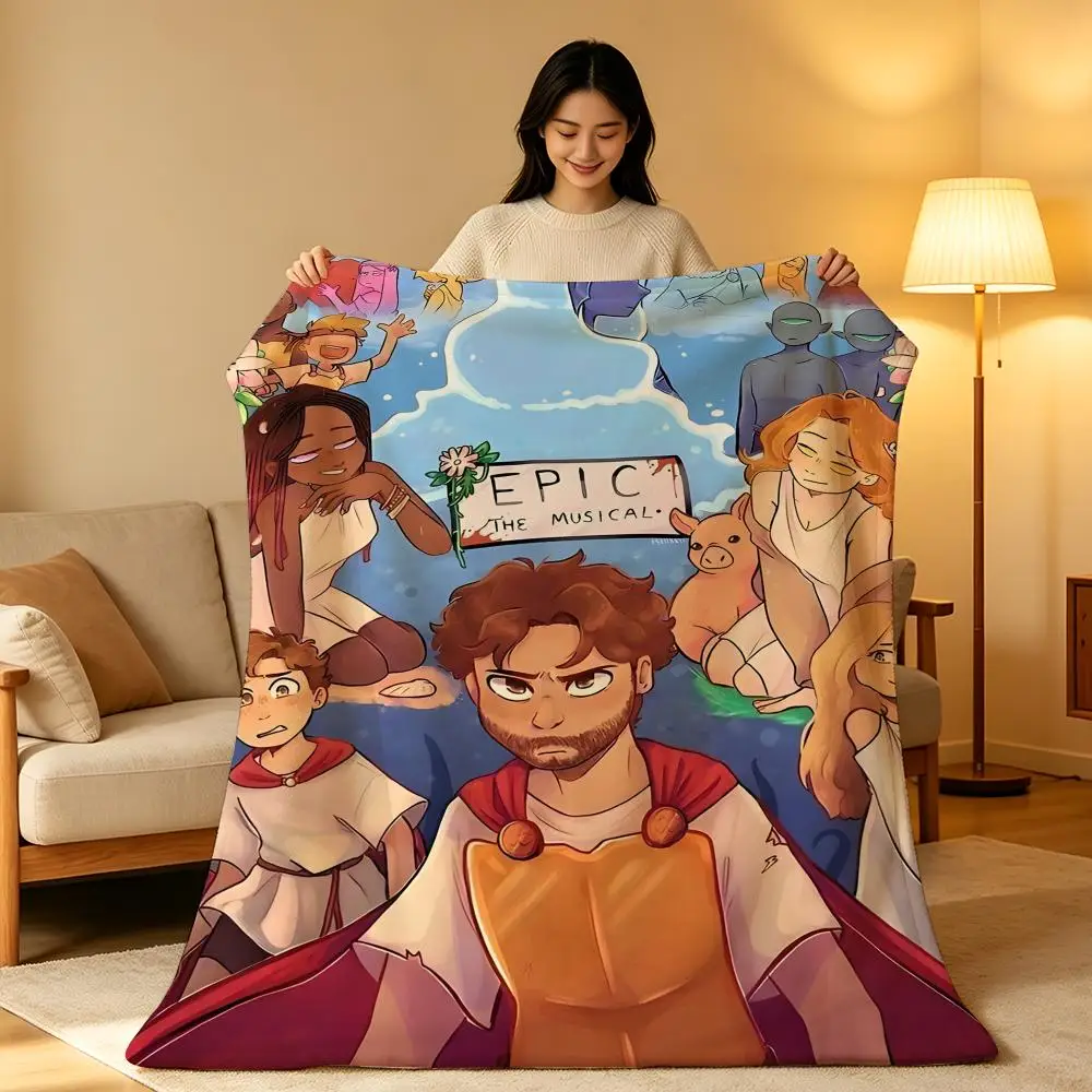 Musical E-EPIC T-The Throw hot High-Density Short Plush Blanket Soft Skin-Friendly for Sofa Nap Air-Conditioned Room