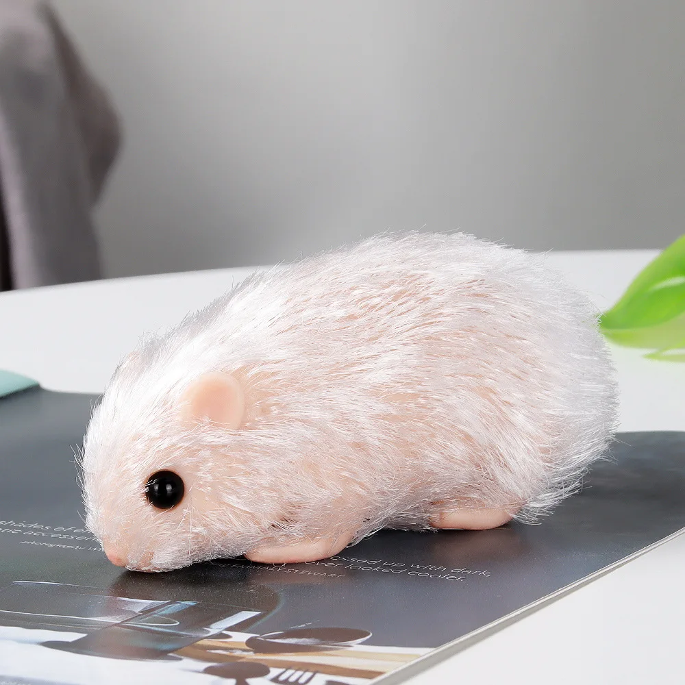 Jouet de souris en silicone fait à la main, simulation de mini hamster pour animal de compagnie, poupées bébé Reborn, doux et réaliste, cadeaux pour nouveau-né