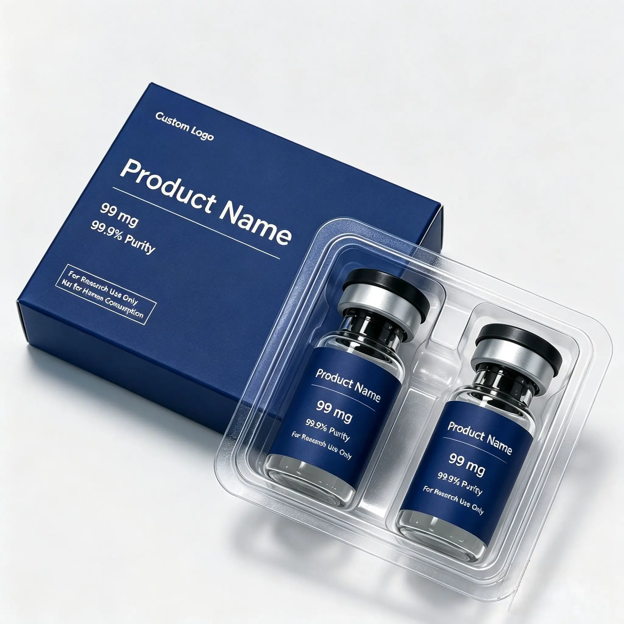 Non-toxic Self-adhesive Vinyl Labels,Custom Boxes and Commercial Tags for 3ml 5ml 10ml Peptide Care Products - Detail 1