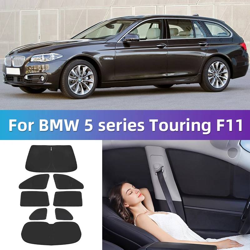 For BMW 5 series Touring F11 2012-2016 Custom Full Cover Car Window Sunshade Privacy Blind Curtain Travel camping