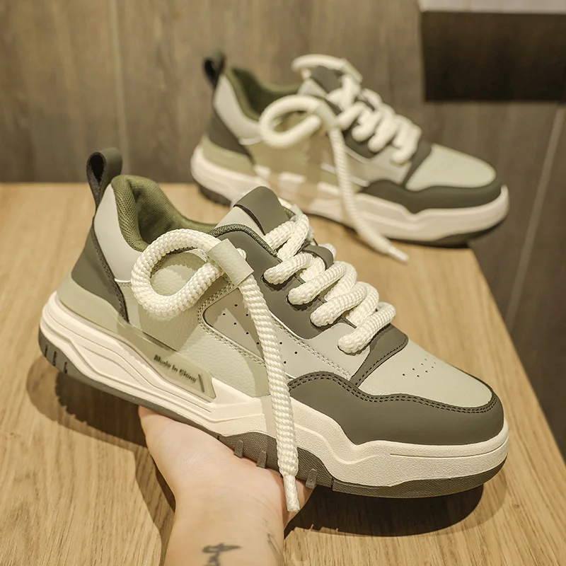 Casual Male Shoes for Men 2025 New Autumn Fashion Pu Leather Footwear Breathable Shoe Flat Man Sneaker Deals Comfortable Outdoor