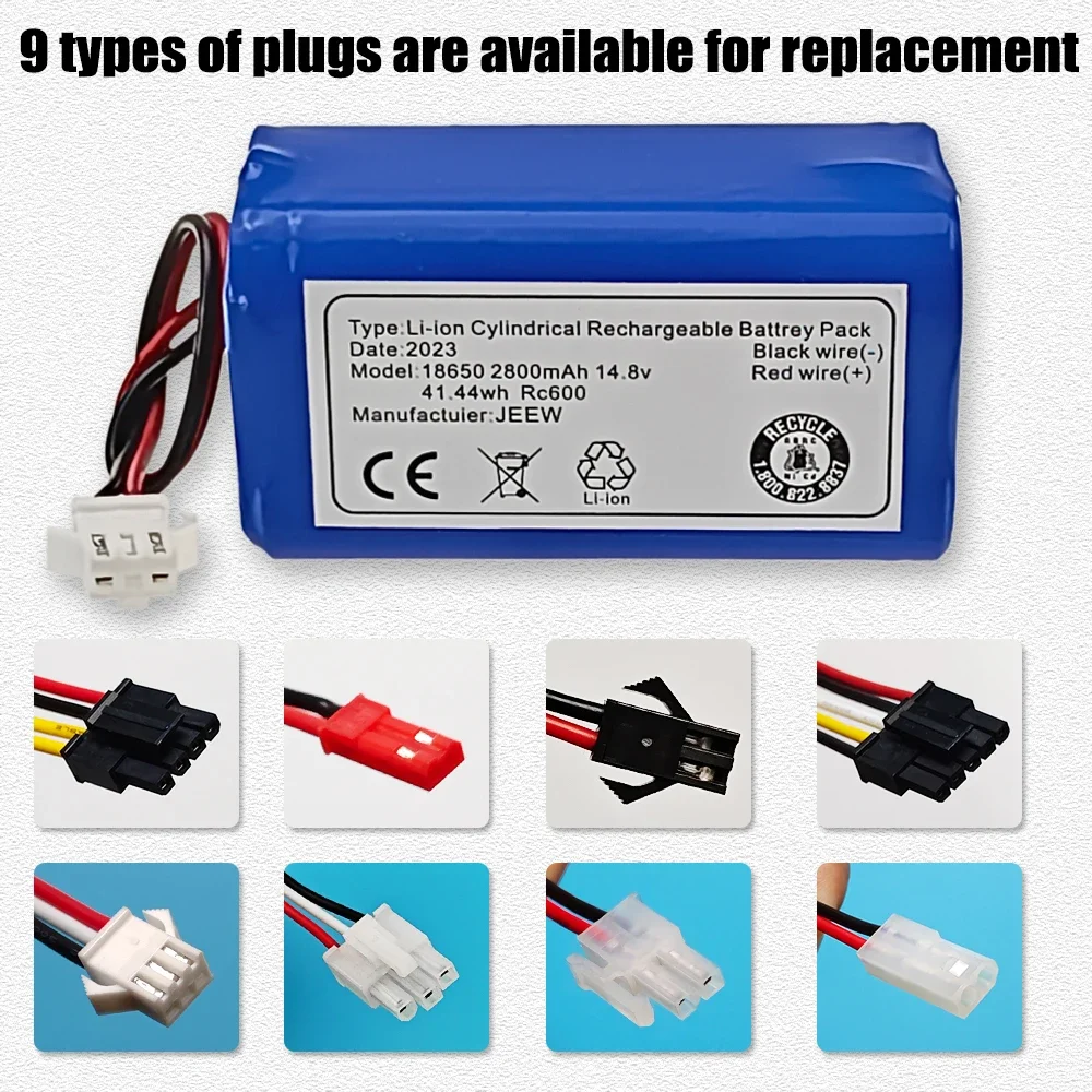 14.8V 2800mAh Battery For eufy RoboVac 15C 15T 25C 30 30C 35C MAX G10 G15 G20 G30 Hybrid Edge Robot Vacuum Cleaner Parts