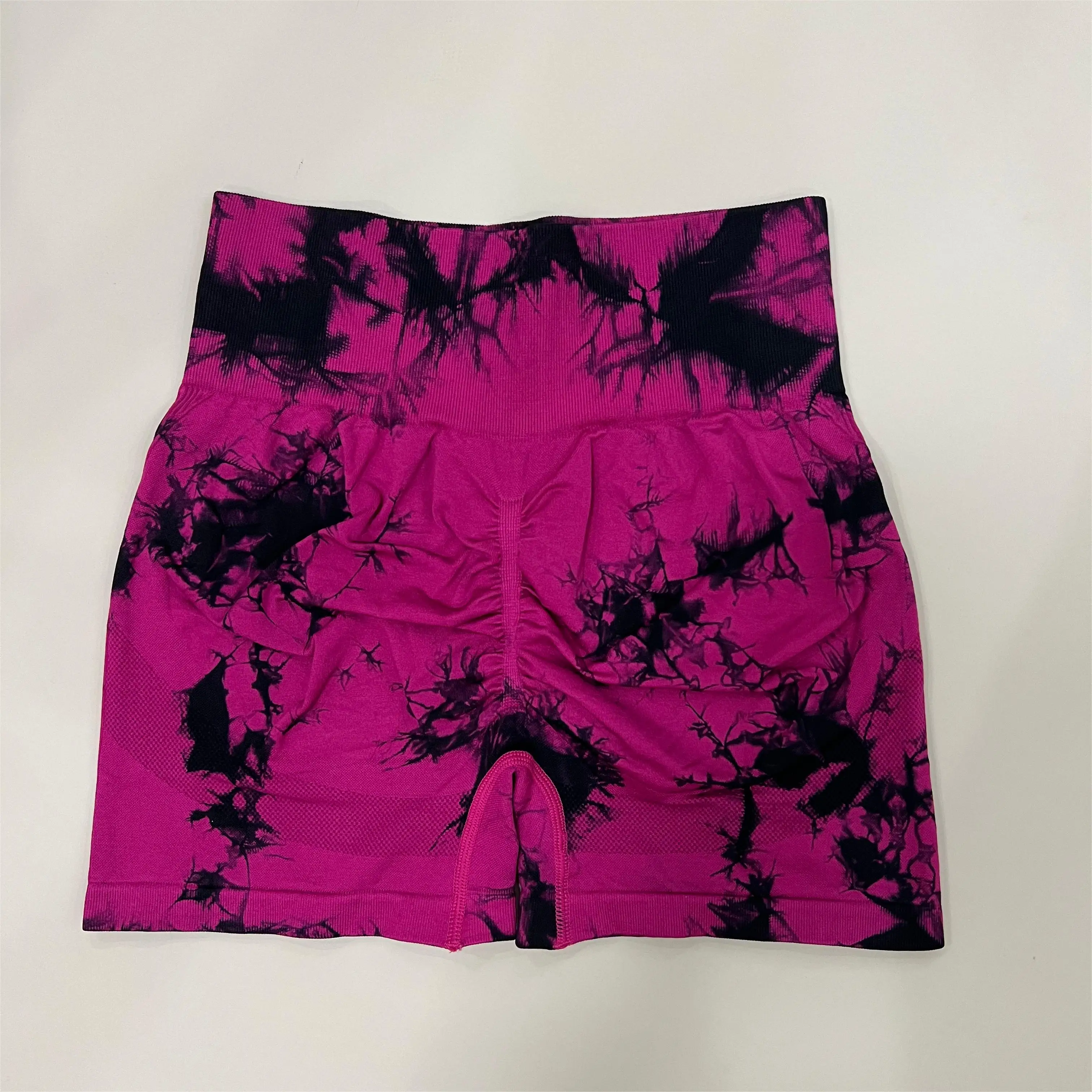 Neue Frauen Gym Tie Dye Scrunch Shorts Fitness Nahtlose Butt Lifting Sport Leggings Stretch Active Workout Laufhose – Detail 10