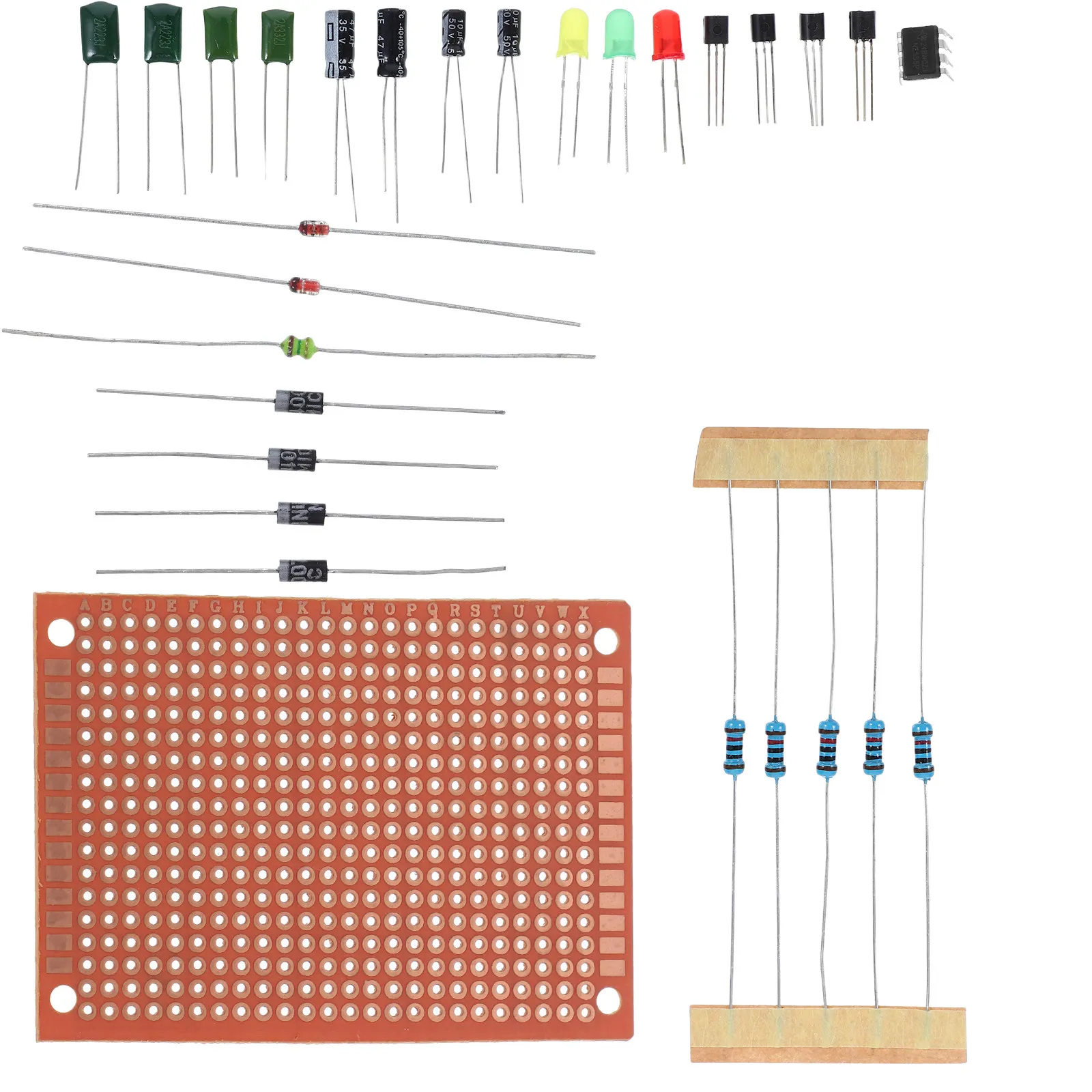 1Set Soldering Kit for Electronics Beginner Practice Welding Training Board Circuit Board Welding Project Kit Soldering Tools