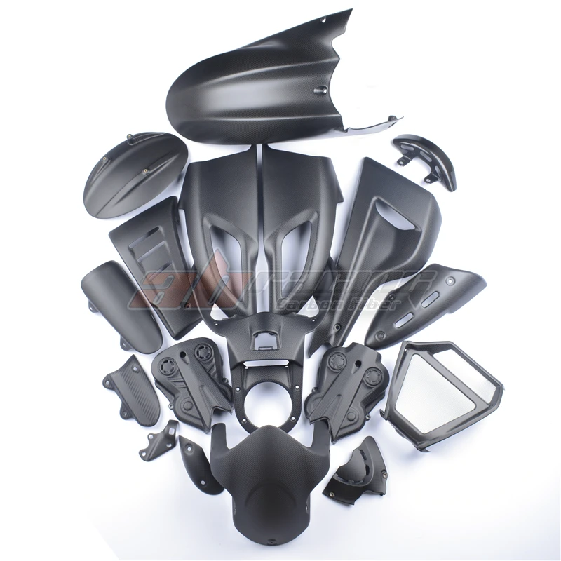 

Full Fairing Kits Front Fender Side Panels Front Cowlings For Ducati Diavel Carbon Fiber 100%