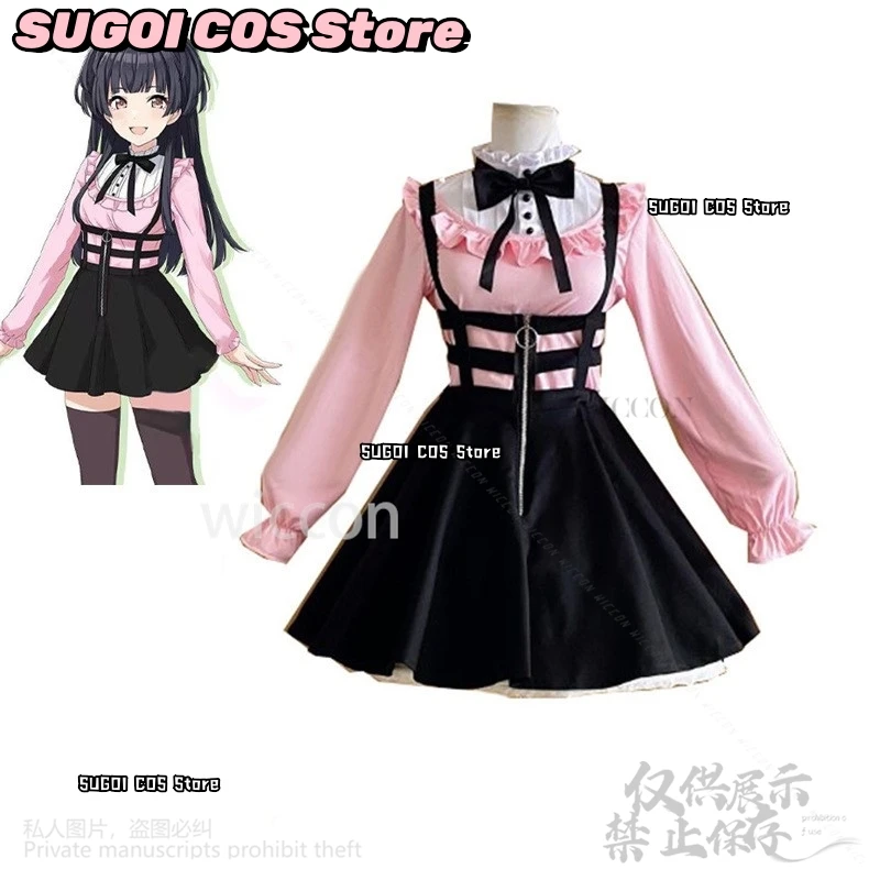 Mayuzumi Fuyuko تأثيري IDOLM @ STER ألوان لامعة أنيمي زي اليابانية الحلو جيراي كي الفتيات القوطية لوليتا JK قميص plaűеее