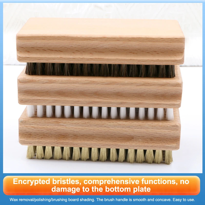

New 1PC Wooden Handle Brass/Nylon/Horsehair Ski Waxing Brush Snowboard Maintenance Tool Snow Wax Brush Ski Brush Ski Accessories
