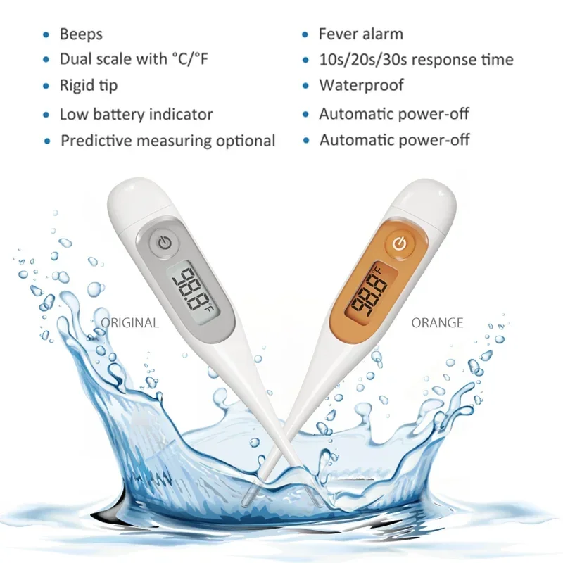 Produsen Termometer Digital Klinis MDR untuk Bayi, Termometer Rektal dan Oral Tahan Air Profesional untuk Pengukuran Demam