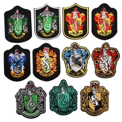 Harries Potter Embroidered Patches Hogwarts Slytherin Hufflepuff Gryffindor Ravenclaw Costume Decoration Accessories Kids Gifts