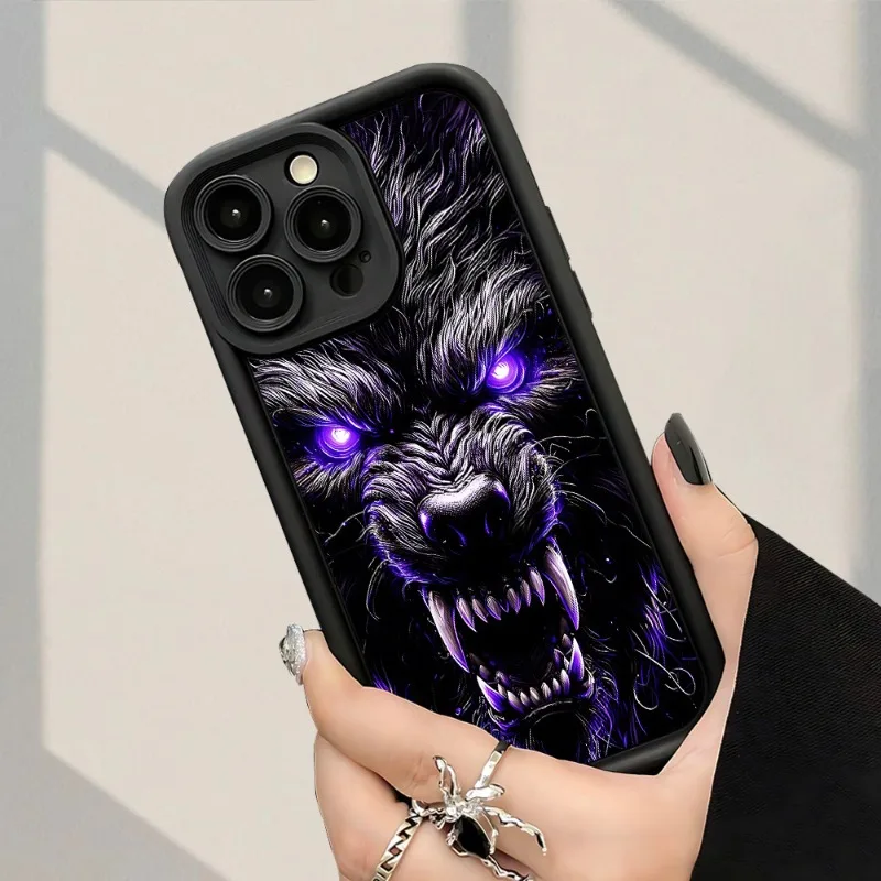 

Creative Frugal Wolf Picture Case for iPhone 16 15 14 13 12 11 Pro/ Max/Plus Shockproof Back Cover Anti-Fingerprint