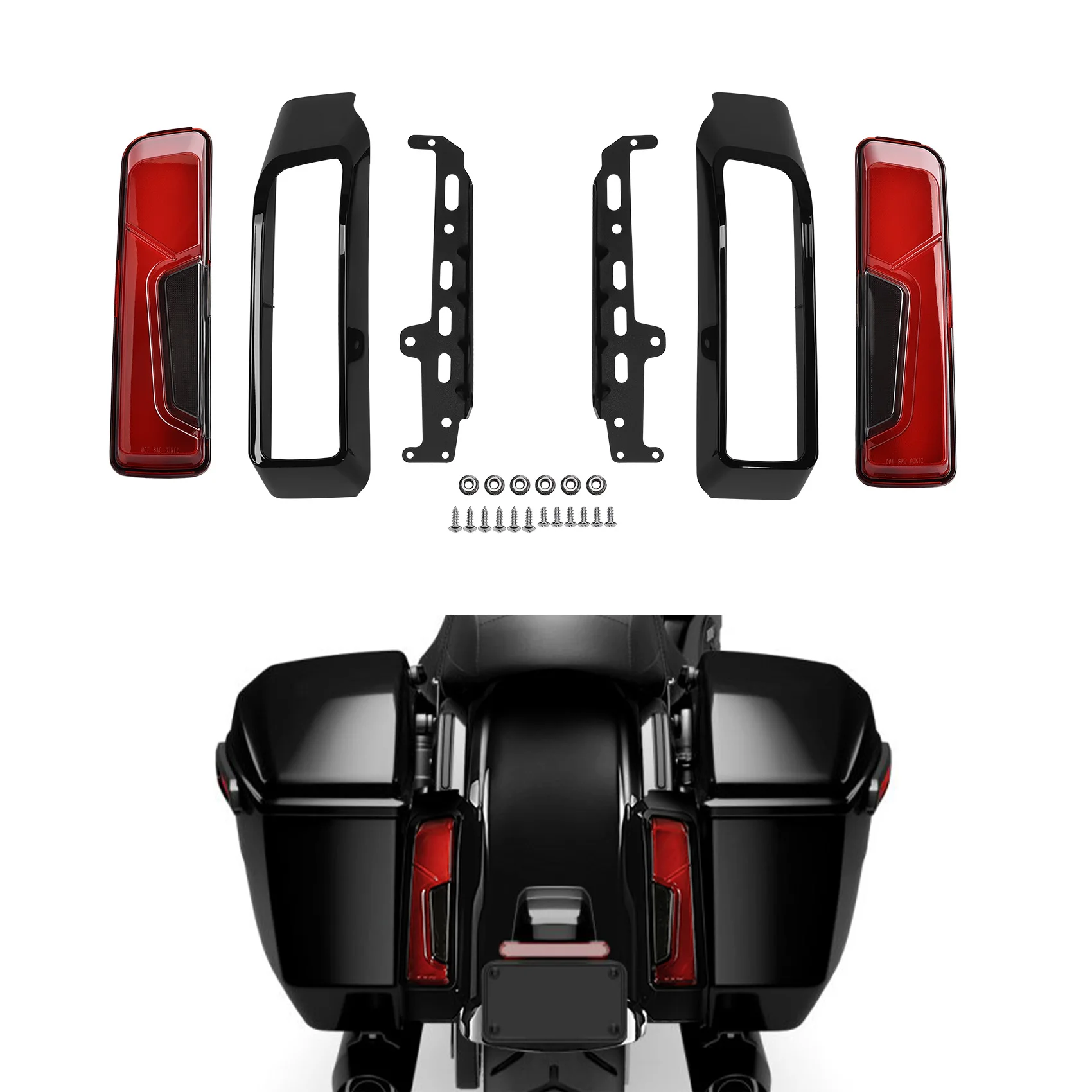 Задний фонарь и кронштейн для мотоциклов Harley CVO Street Glide FLHXSE 2023-2026, CVO Road Glide FLTRXSE 2023-2025, 2024