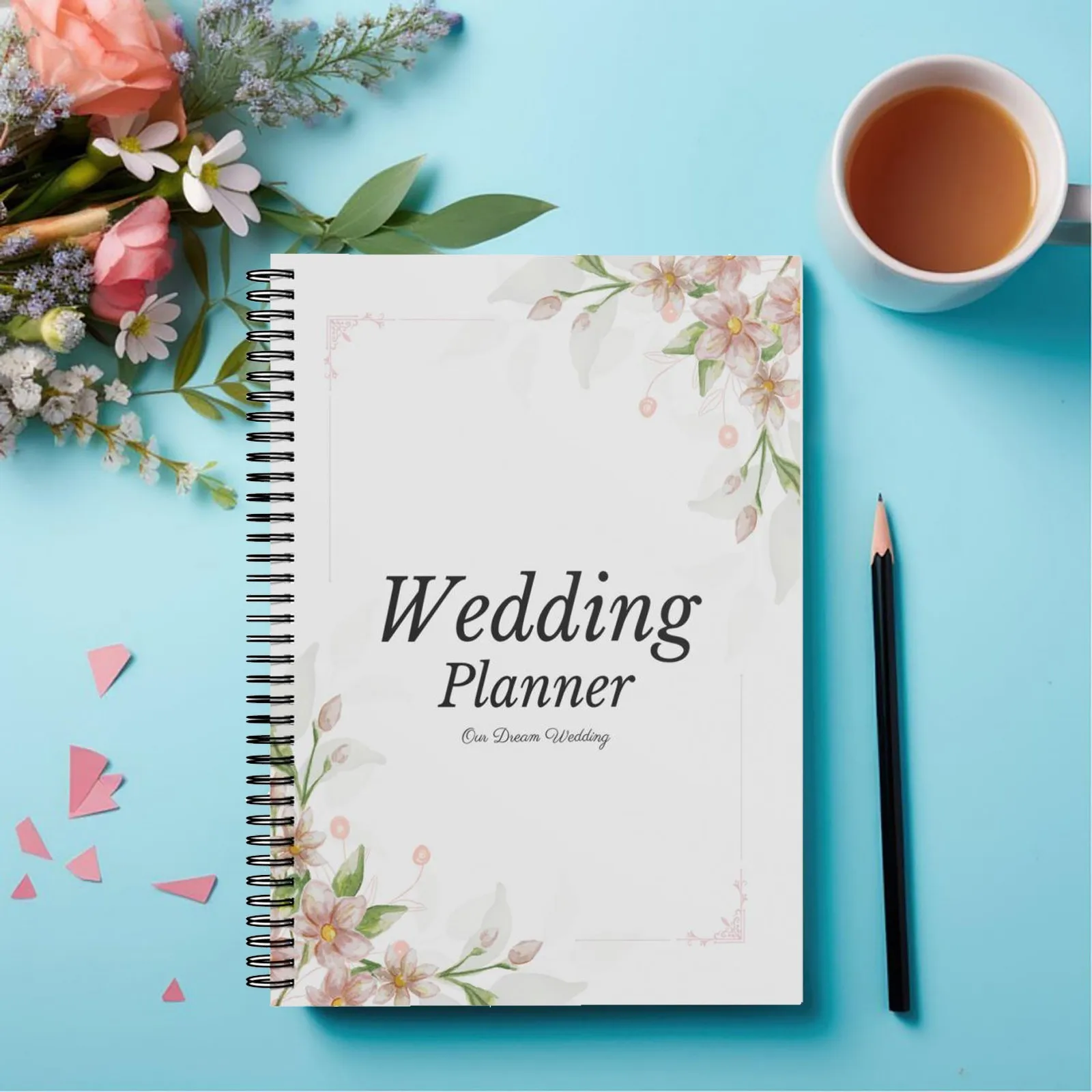 مخطط قائمة مرجعية لحفلات الزفاف، مجلة إعداد الزفاف وإدارة الجدول الزمني، دفتر أدوات تنظيم الزفاف المثالي #2