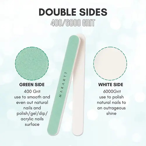 Imagen 2 del producto Makartt-bloco pulidor de uñas fino, esponja para uñas brillantes, 10 Uds., pulidor de uñas Natural para uñas naturales, lima de uñas de grano 400 y 6000