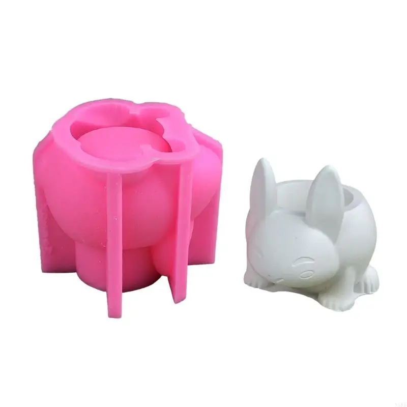 

N5KF Multi Use Silicone Mould for Plant Pot Rabbit Shaped Succulent Planter Mould