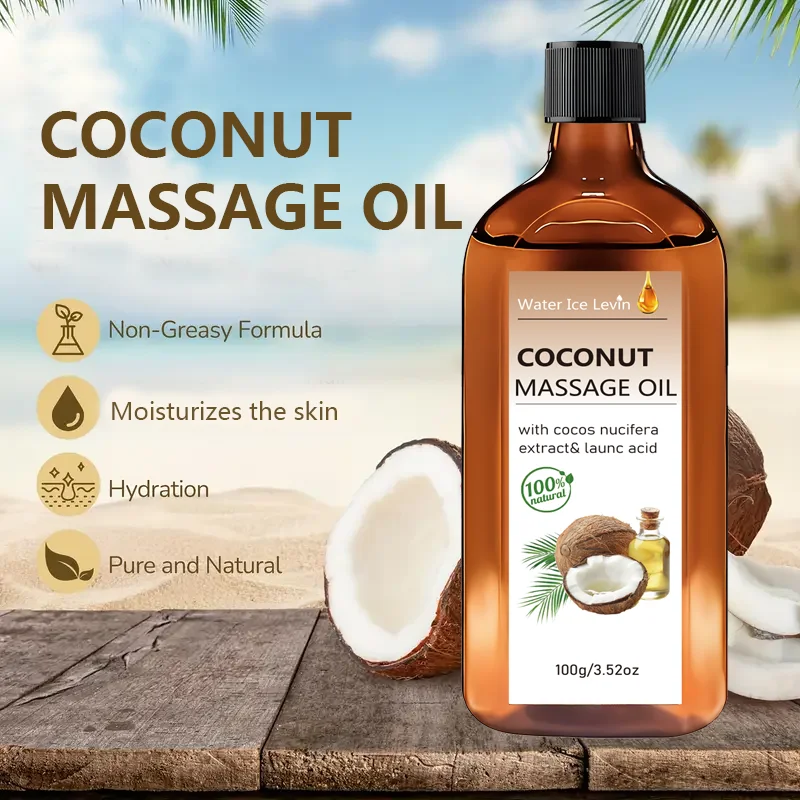 Cocos Nucifera Extract Coconut Massage Oil Hydrating Smooth Body Skin Relieve Muscle Tension Daily Body Care Massage Oil